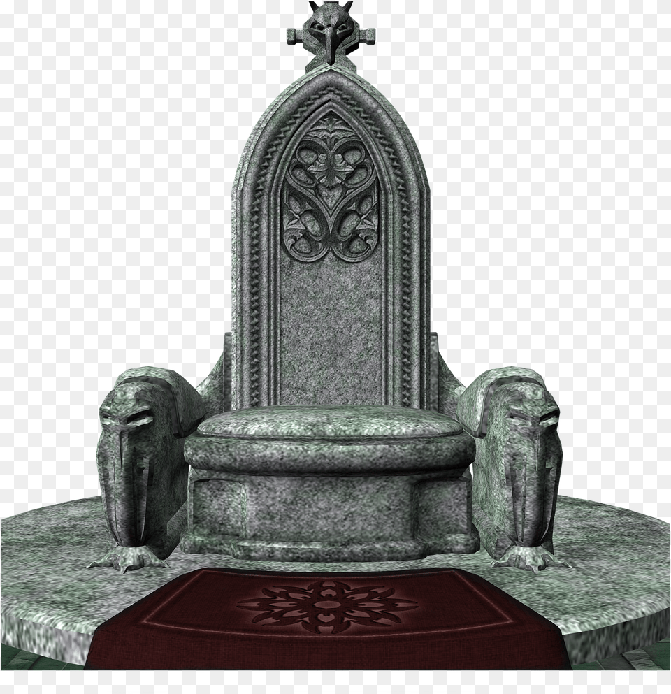 Throne Stone Fantasy Chair Royal Royalty Castle Stone Throne, Furniture Png