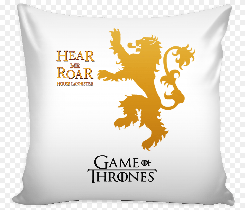 Thrones Pillow Cover Hear Me Roar Game Of Thrones Lannister Logo, Cushion, Home Decor, Baby, Person Free Transparent Png