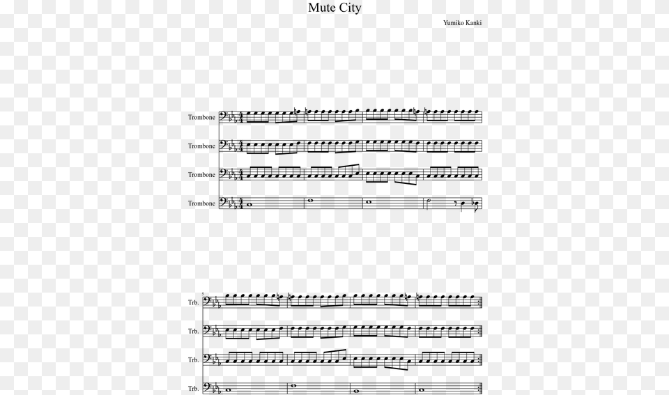 Through The Fire And The Flames Trumpet Sheet Music, Gray Png Image