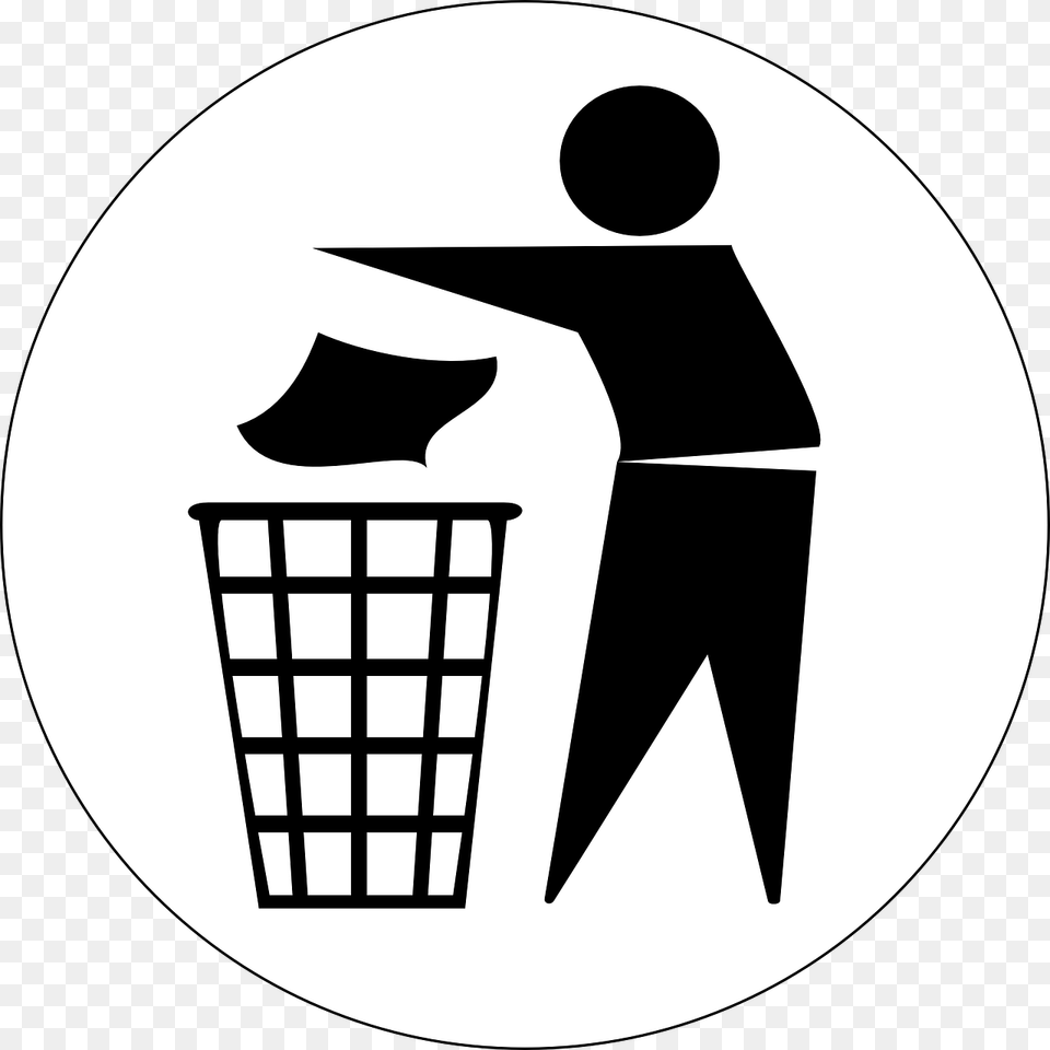 Throw Garbage In Dustbin Waste Clipart, Stencil, Symbol Free Png
