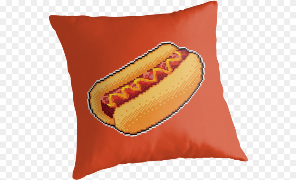 Throw Pillow, Food, Hot Dog, Cushion, Home Decor Png Image