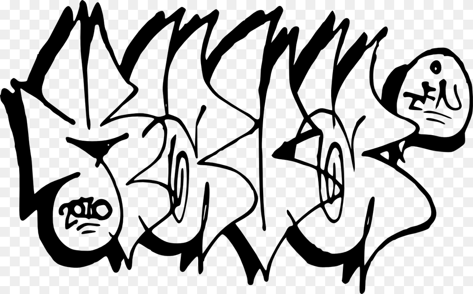 Throw Up Graffiti, Art, Stencil, Face, Head Free Png Download