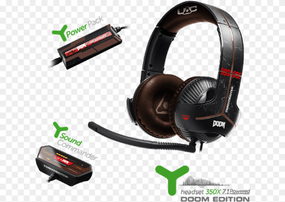 Thrustmaster Y 350x Doom Edition, Electronics, Headphones, Vr Headset Free Png