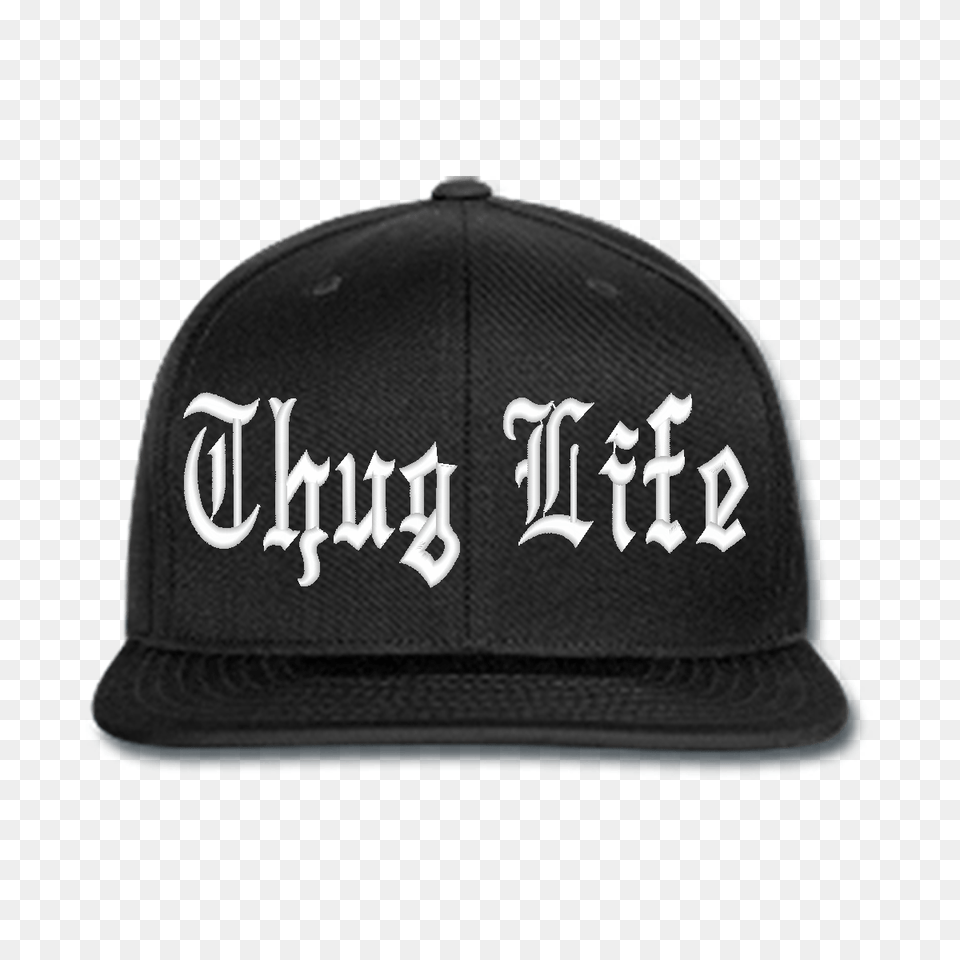 Thug Life Black Cap, Baseball Cap, Clothing, Hat, Hardhat Png Image