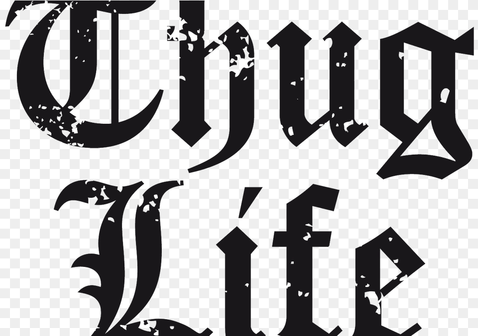 Thug Life Gif, Text, Cross, Symbol, Calligraphy Png