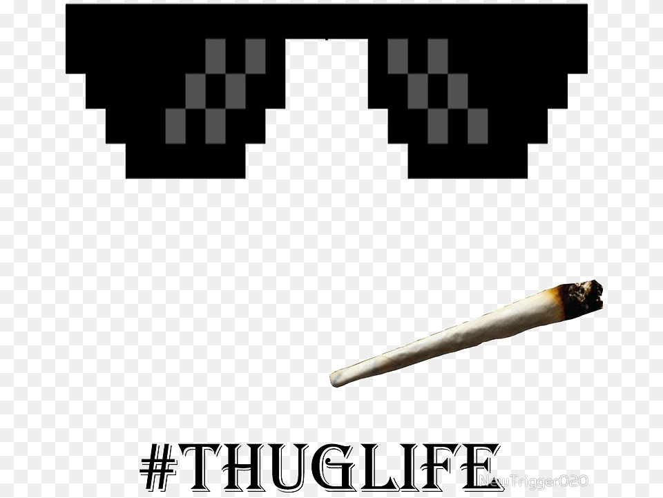 Thug Life Glasses Thug Life Sunglasses And Joint, Smoke, Head, Person, Face Png Image