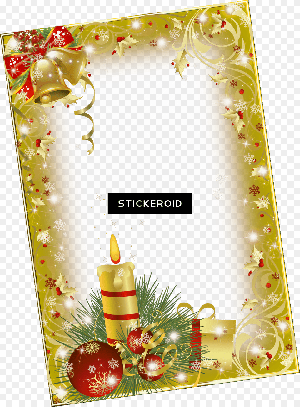 Thug Life Gold Chain Shiny Christmas Border With Candles, Envelope, Greeting Card, Mail, Candle Free Transparent Png