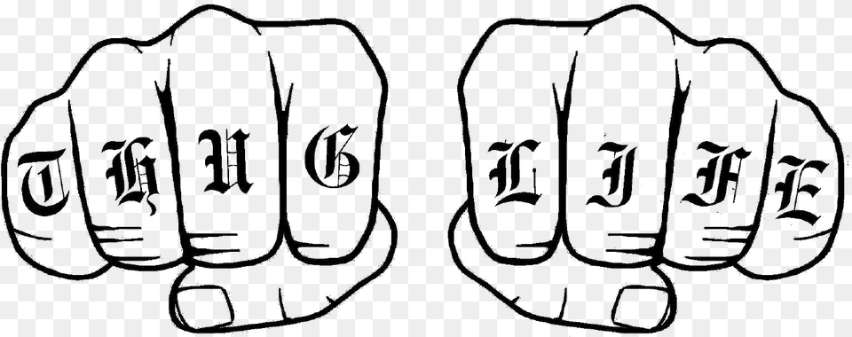 Thug Life Logo Image Thug Life On Hands, Baseball, Baseball Glove, Clothing, Glove Png