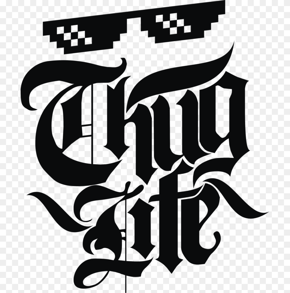 Thug Life Logo Photo Emblem Of Thug Life, Calligraphy, Handwriting, Text Free Png