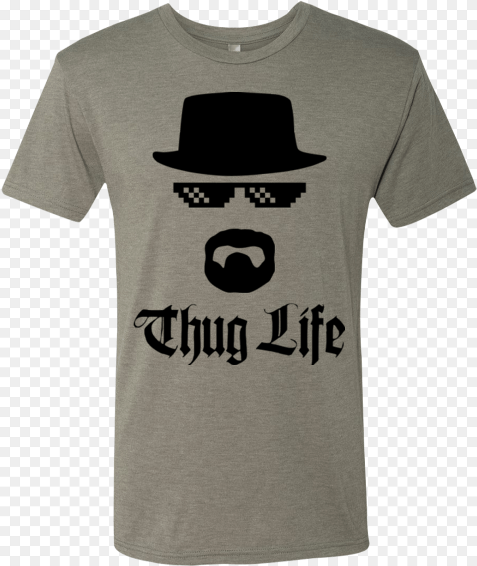 Thug Life Men S Triblend T Shirt Thug Life, Clothing, T-shirt, Person, Hat Png
