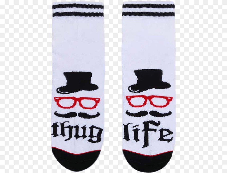 Thug Life Socks Hockey Sock, Clothing, Scarf, Face, Head Png Image