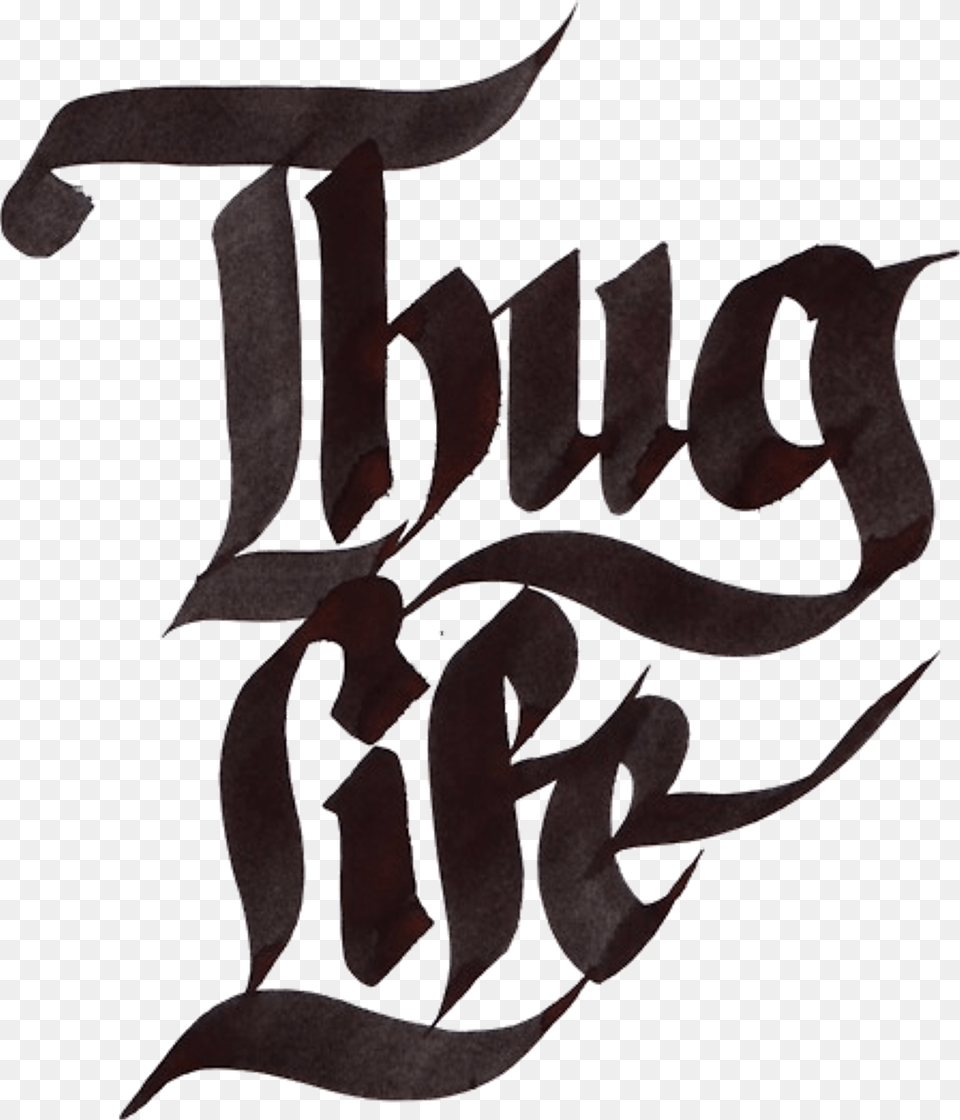 Thug Life Text Clipart Calligraphy, Handwriting Png Image
