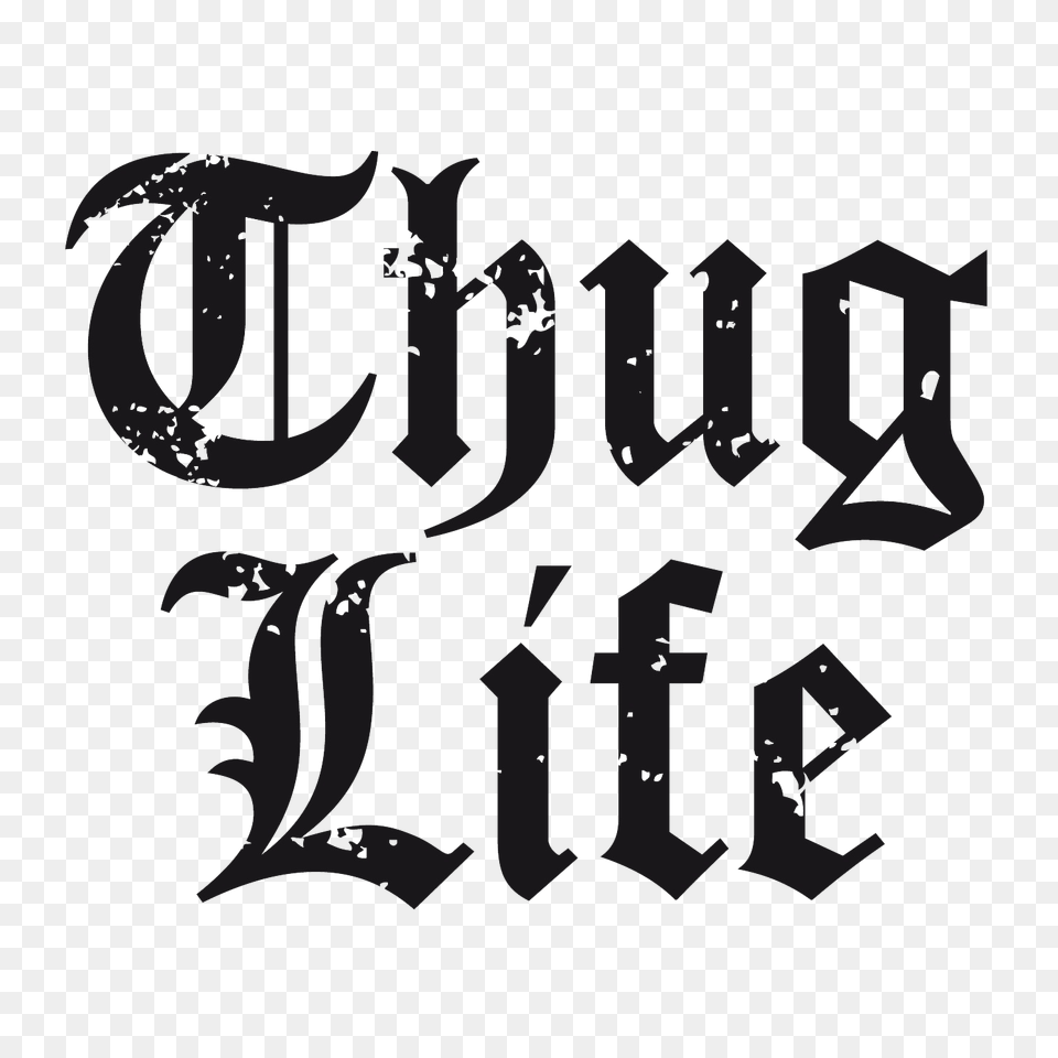 Thug Life Text Logo Big, Calligraphy, Handwriting, Symbol Png