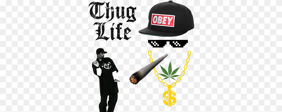 Thug Life Thug Life Cat Memes Thug Life Meme, Hat, Person, Baseball Cap, Cap Free Png Download