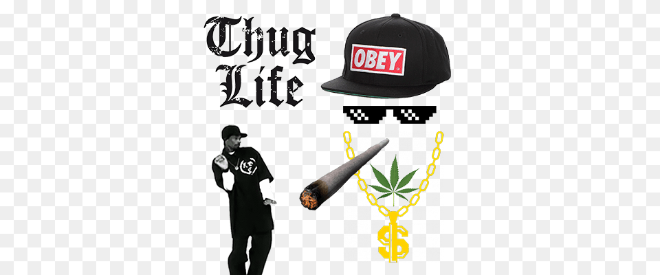 Thug Life Transparent Images, Hat, Person, Baseball Cap, Cap Png Image