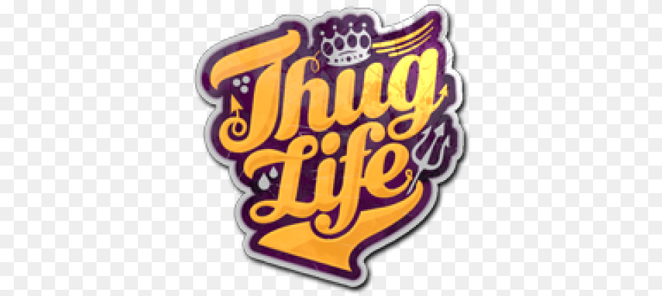 Thug Life Transparent Images Glasses Joint Text Thug Life Sticker, Crib, Furniture, Infant Bed Png Image