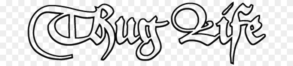 Thug Life White, Calligraphy, Handwriting, Text Free Png