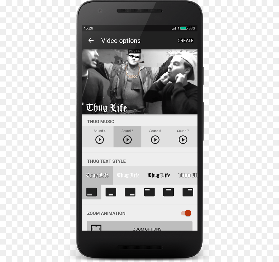 Thuglife Video Maker For Android Android, Electronics, Mobile Phone, Phone, Adult Free Png