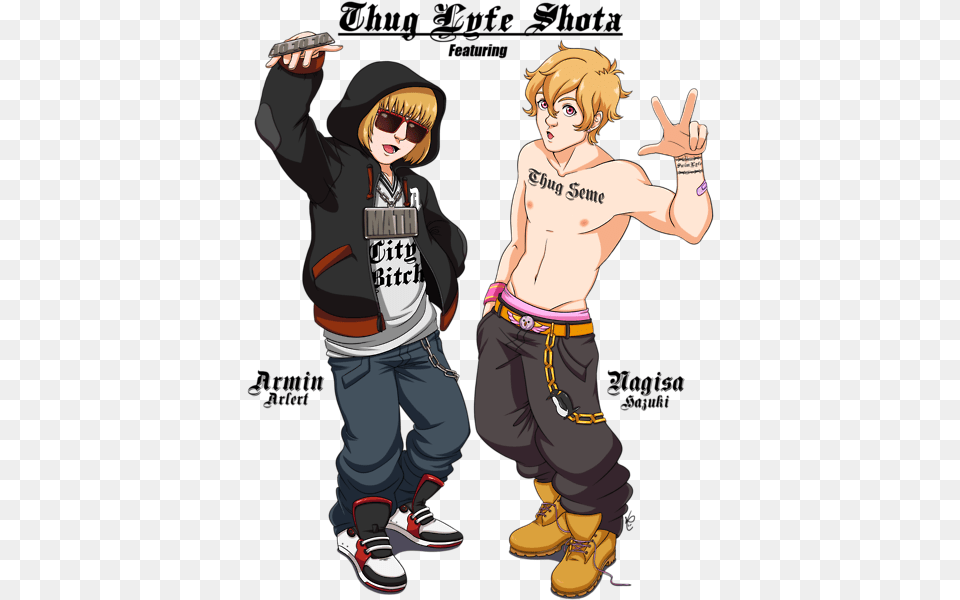 Thugseme Nagisa From 50 Off And Armin Arlert As A, Book, Publication, Comics, Boy Png