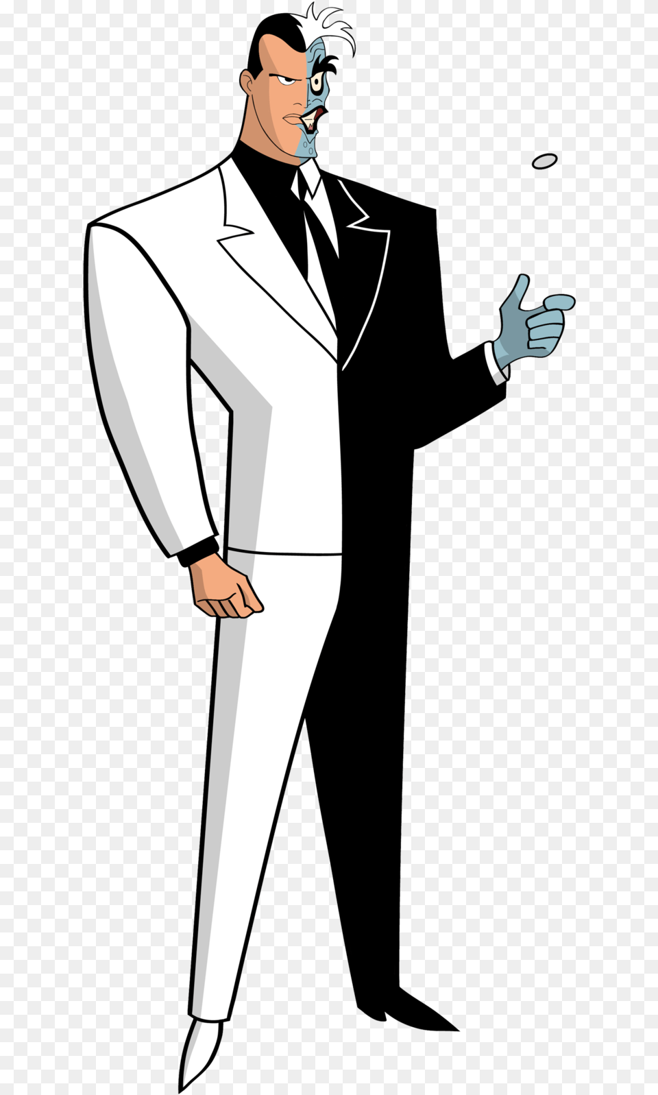 Thumb Animated Cartoon Two Face, Tuxedo, Clothing, Suit, Formal Wear Png Image