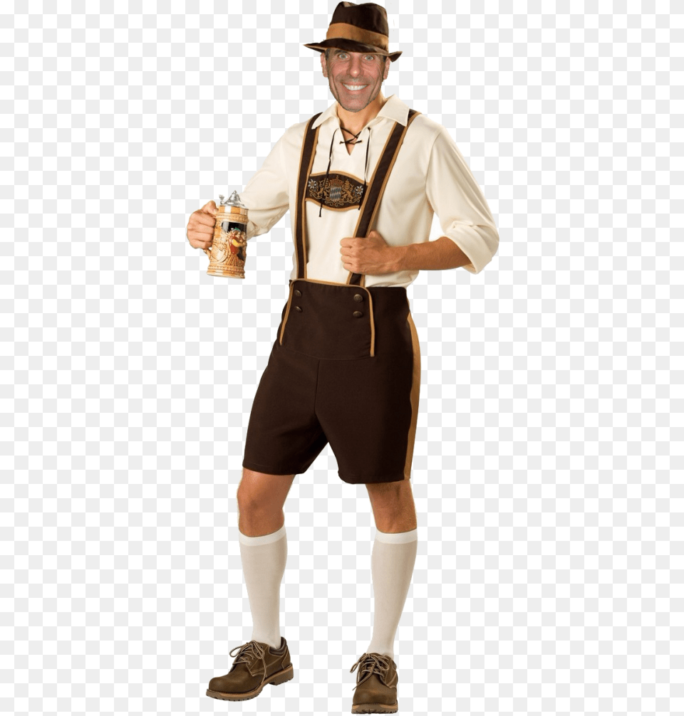 Thumb Bavarian Oktoberfest Costume, Cup, Person, Clothing, Shorts Png Image