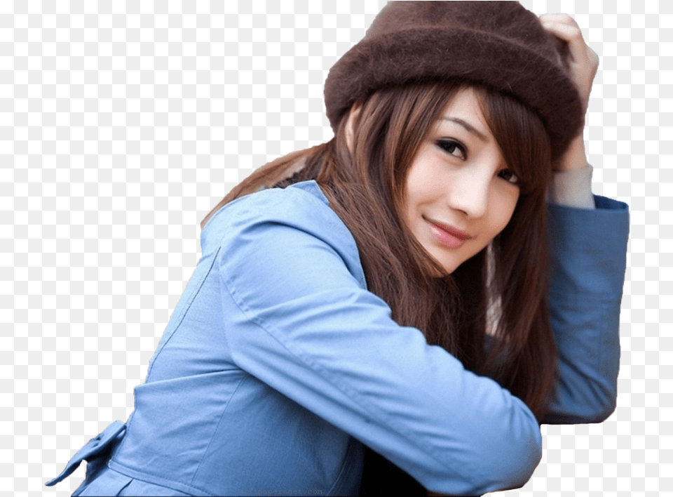Thumb Beautiful Girl With Smile, Hat, Clothing, Face, Person Free Transparent Png
