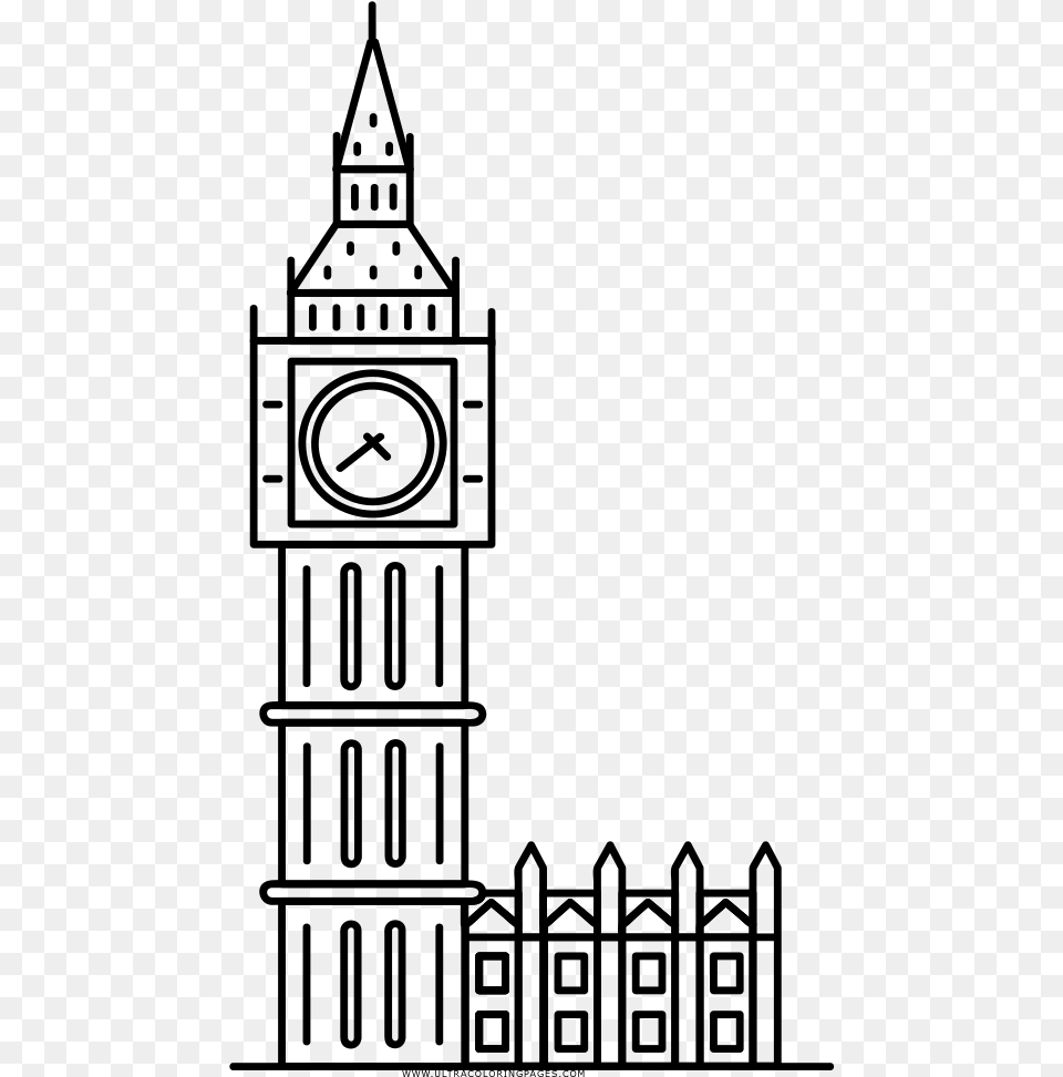 Thumb Big Ben Clipart Black And White, Gray Png