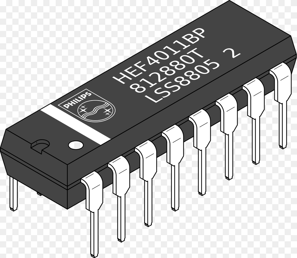 Thumb Boitier Dip, Electronic Chip, Electronics, Hardware, Printed Circuit Board Png Image