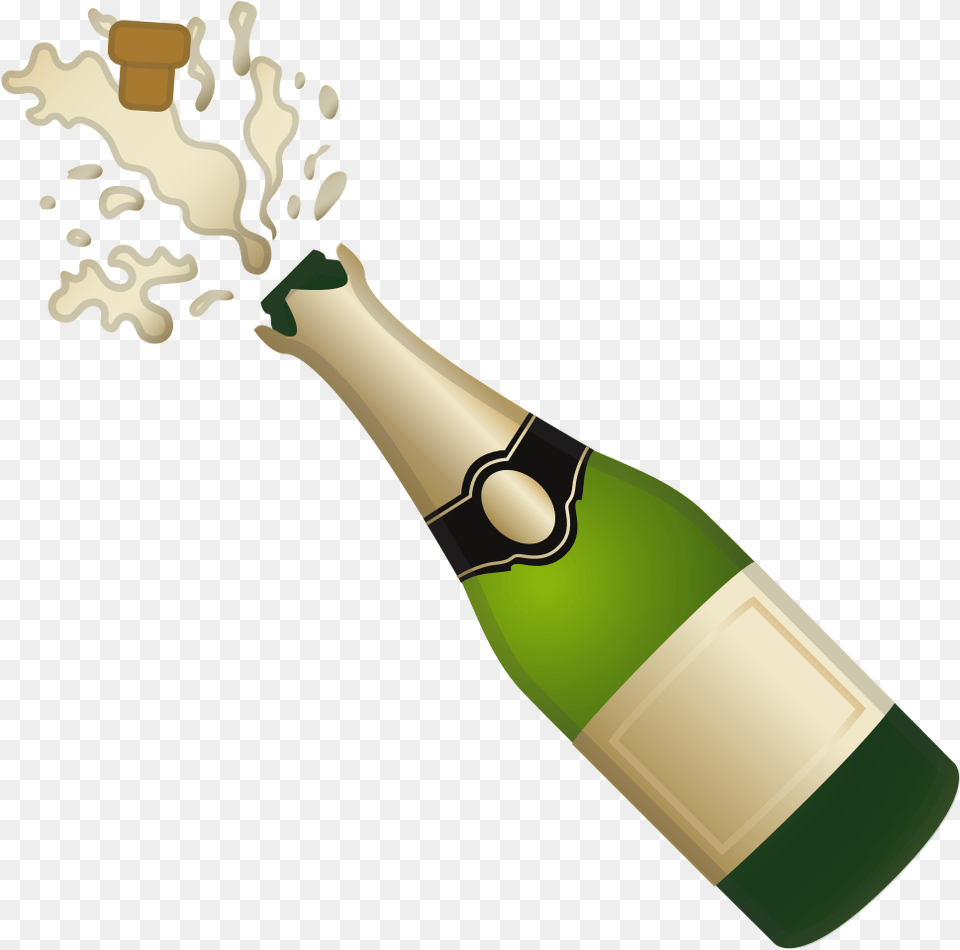 Thumb Champagne Emoji, Alcohol, Beverage, Bottle, Liquor Free Transparent Png