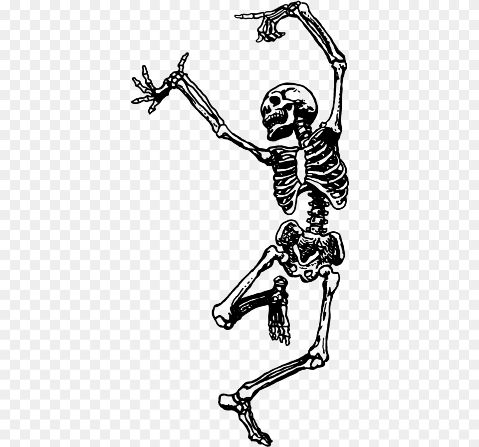 Thumb Dancing Skeleton Gif Transparent, Gray Free Png Download