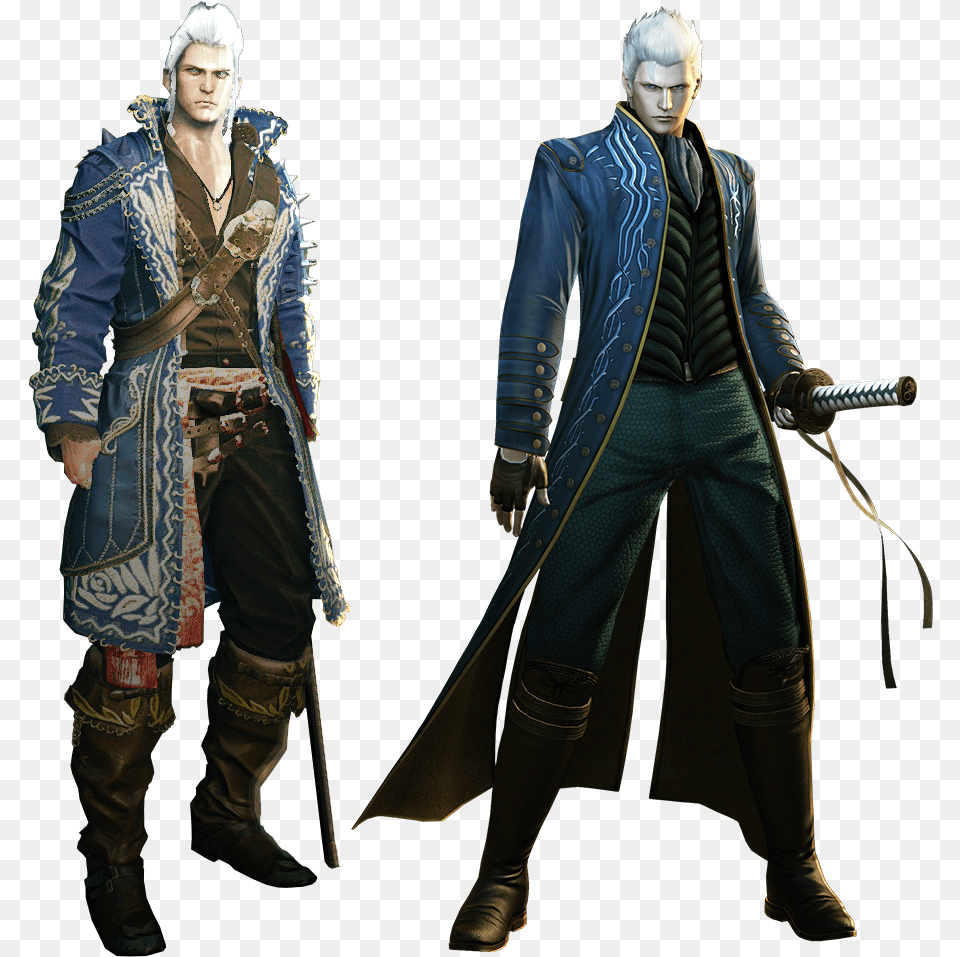 Thumb Devil May Cry 4 Vergil, Clothing, Coat, Adult, Person Free Png Download