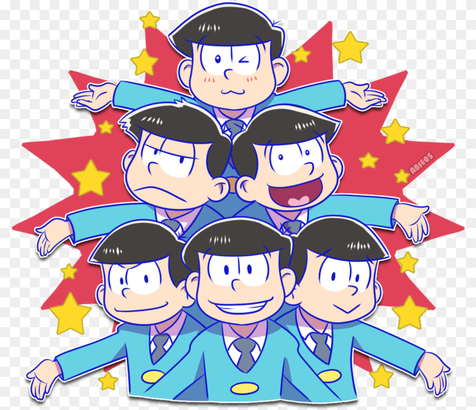 Thumb Doraemon Vs Osomatsu San, Book, Comics, Publication, People Png Image