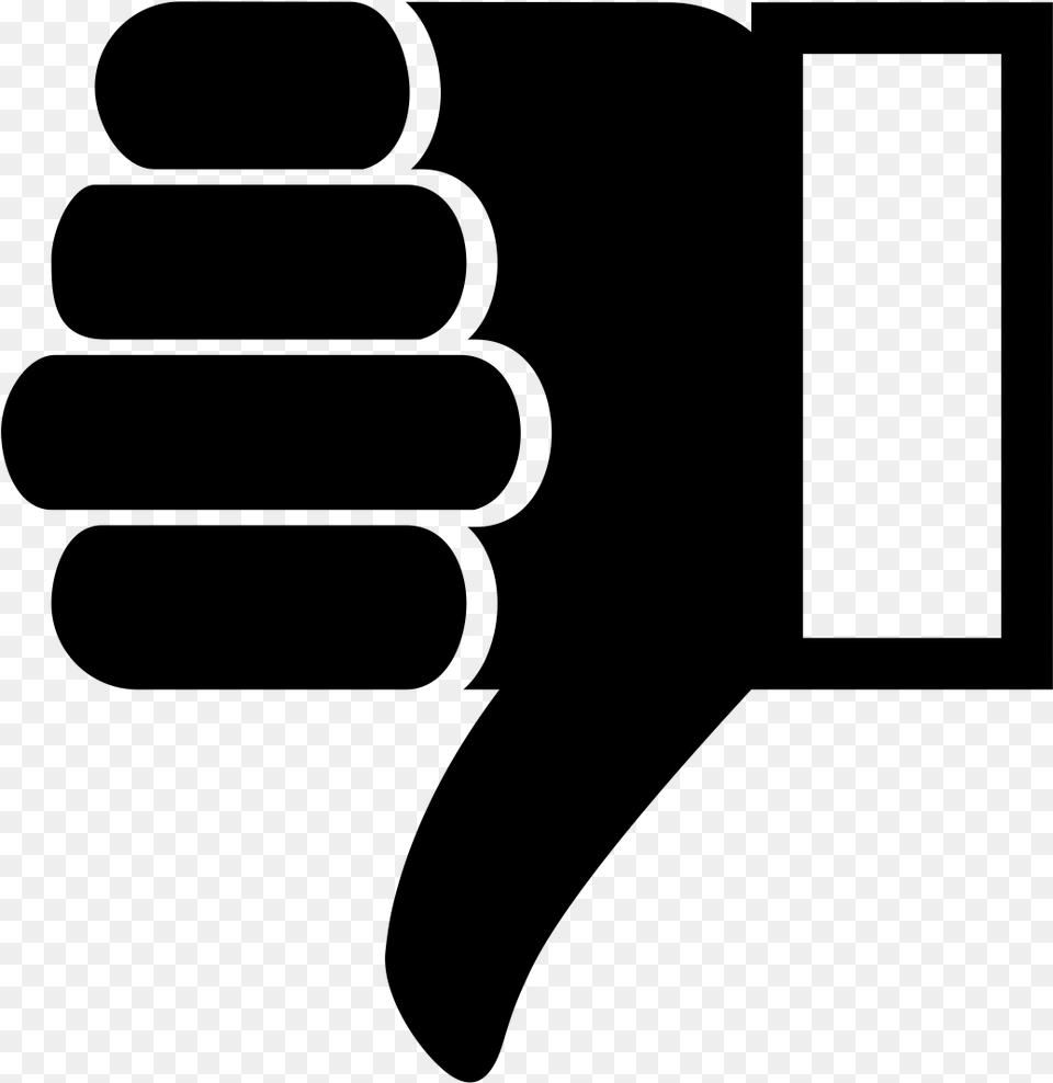 Thumb Down Icon, Gray Png