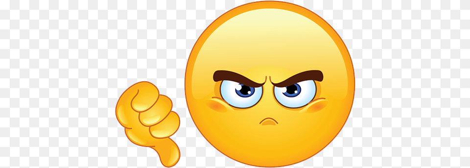 Thumb Down Smiley Copy Bad Emoticon, Body Part, Hand, Person, Disk Free Png Download