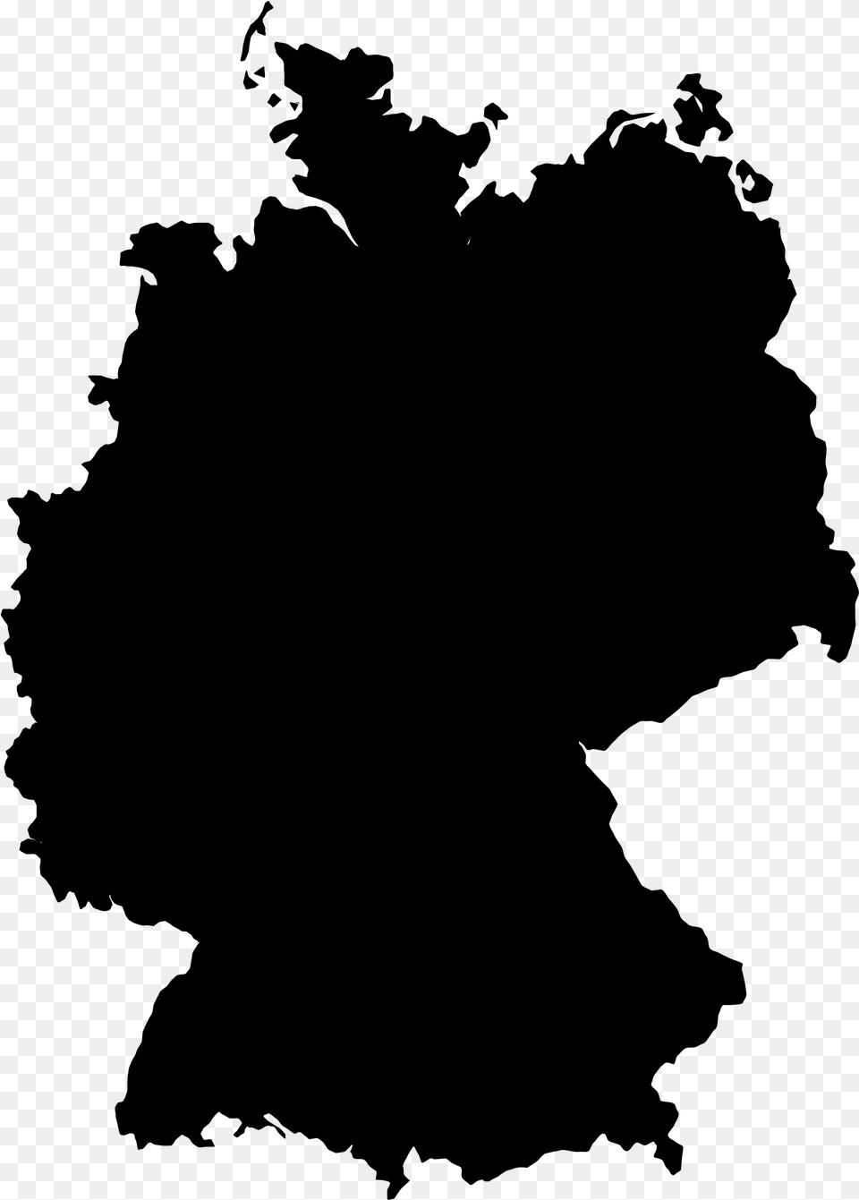 Thumb Germany Map Clipart, Gray Free Png