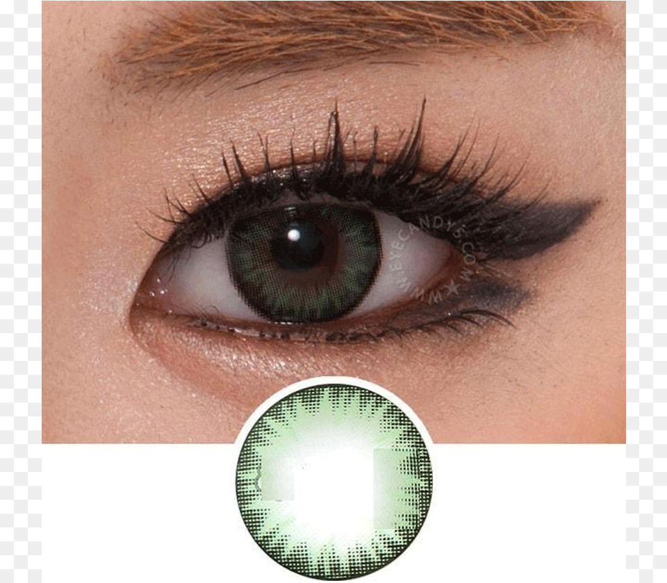 Thumb Green Coloured Contact Lenses, Adult, Female, Person, Woman Free Png