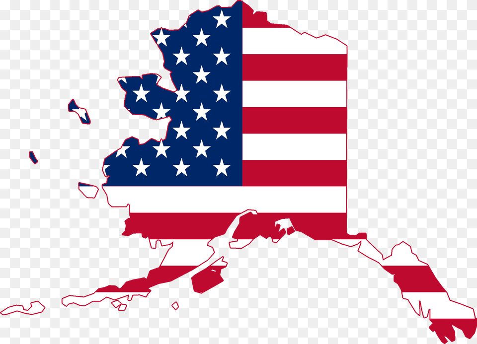 Thumb Image Alaska Flag Map, American Flag Free Transparent Png