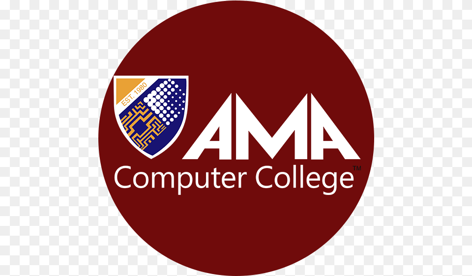 Thumb Ama Computer College Logo, Badge, Symbol, Disk, Sticker Png Image