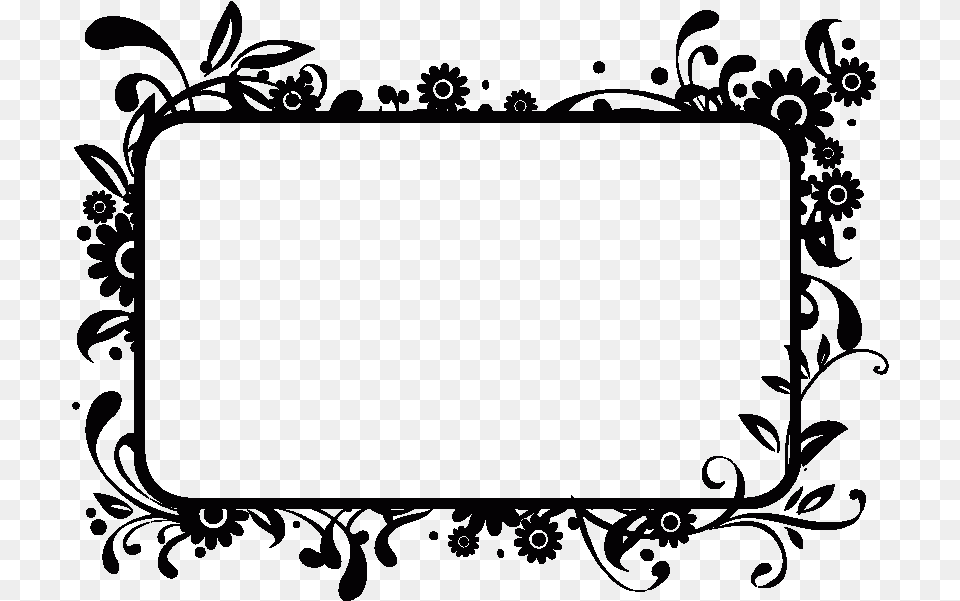 Thumb Image Black And White Borders Design, Art, Floral Design, Graphics, Pattern Free Png Download