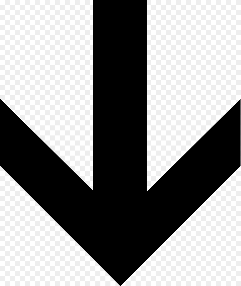 Thumb Image Black Down Arrow, Gray Png