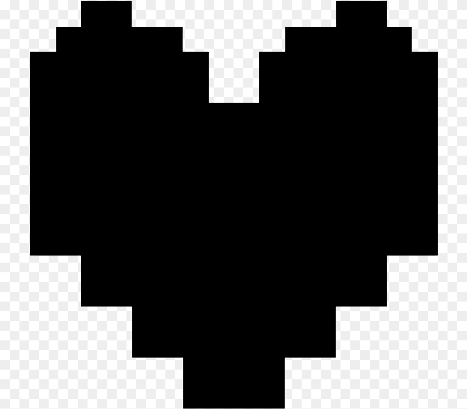 Thumb Image Black Pixel Heart, Gray Free Png