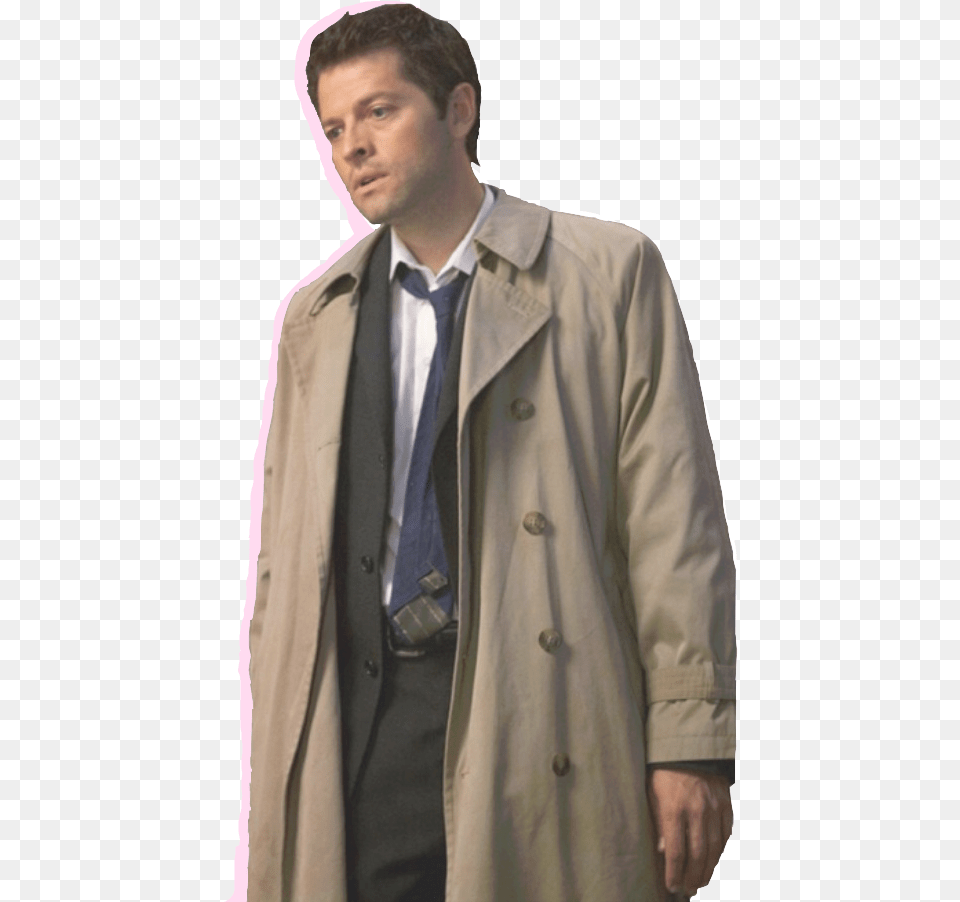 Thumb Image Castiel Supernatural, Jacket, Clothing, Coat, Overcoat Free Png