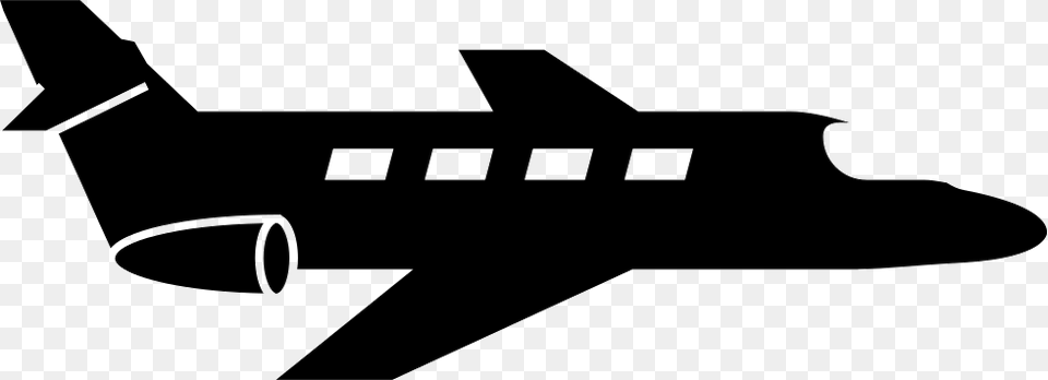 Thumb Image Commercial Plane Icon, Stencil, Aircraft, Airliner, Airplane Free Transparent Png