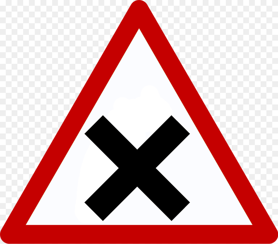 Thumb Dangerous Junction Ahead Sign, Symbol, Road Sign Png Image