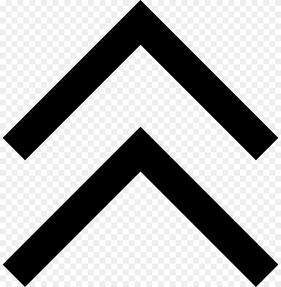 Thumb Image Double Arrow Up Icon, Triangle, Cross, Symbol Png