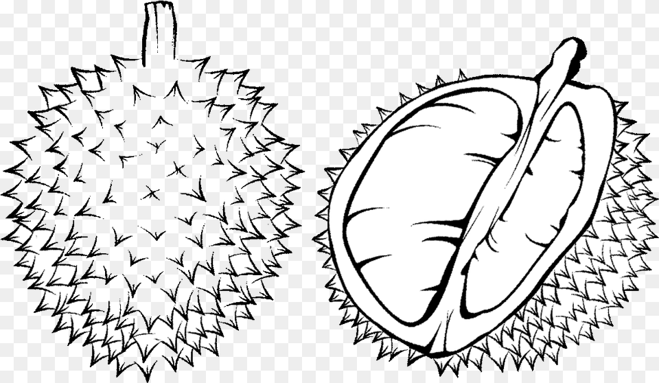 Thumb Image Durian Black And White, Food, Fruit, Plant, Produce Free Transparent Png