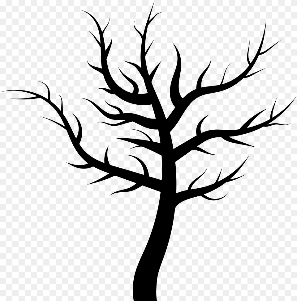 Thumb Image Dying Tree Clipart, Gray Png
