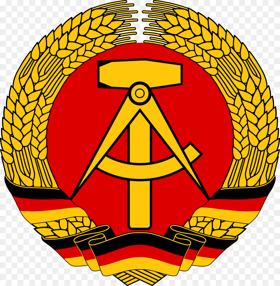Thumb East Germany Emblem, Symbol, Logo, Badge, Gold Png Image