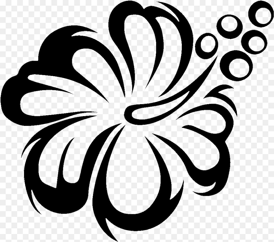 Thumb Image Flower Cliaprt Black And White, Pattern, Art, Floral Design, Graphics Free Png Download