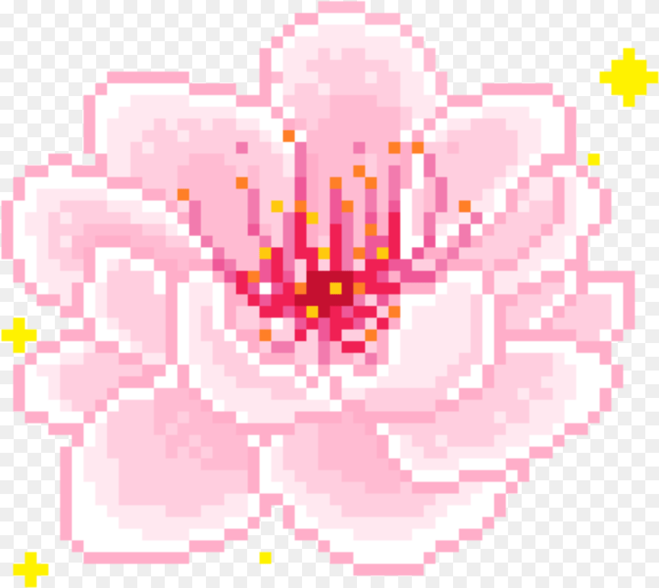 Thumb Image Flower Pixel Art Gif, Plant, Cherry Blossom, Petal Free Png Download